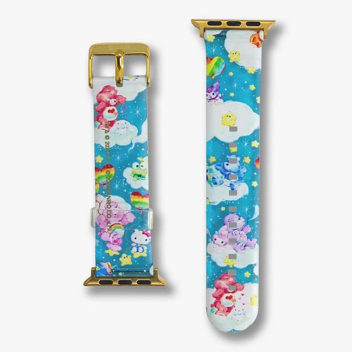 Hello Kitty Hello Kitty and Friends x Care Bears Jelly Apple Watch Band Albastri Colorati | RO_HK36002