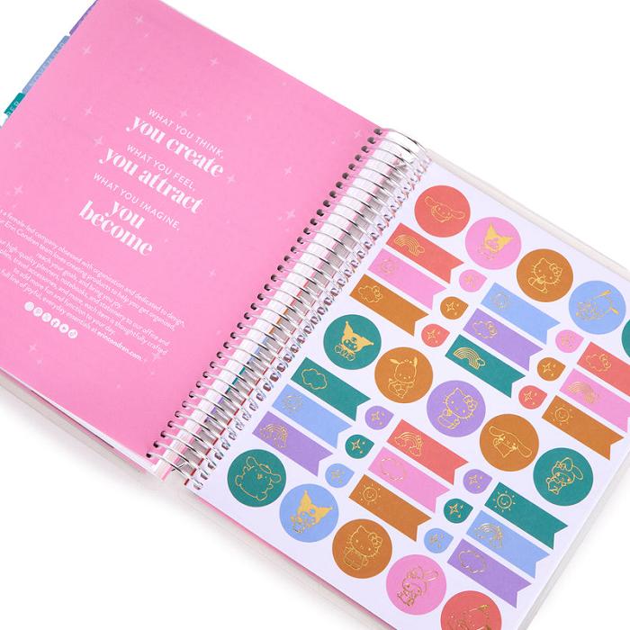 Hello Kitty Hello Kitty and Friends x Erin Condren Rainbow Relaxation 2025 LifePlanner Colorati | RO_HK24347