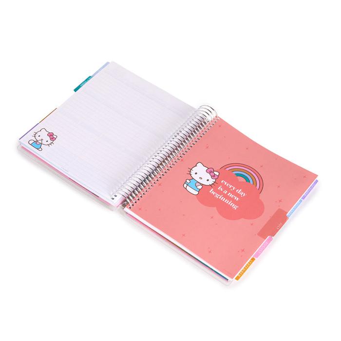 Hello Kitty Hello Kitty and Friends x Erin Condren Rainbow Relaxation 2025 LifePlanner Colorati | RO_HK24347