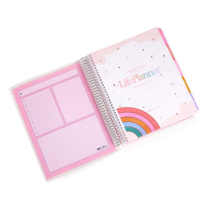 Hello Kitty Hello Kitty and Friends x Erin Condren Rainbow Relaxation 2025 LifePlanner Colorati | RO_HK24347