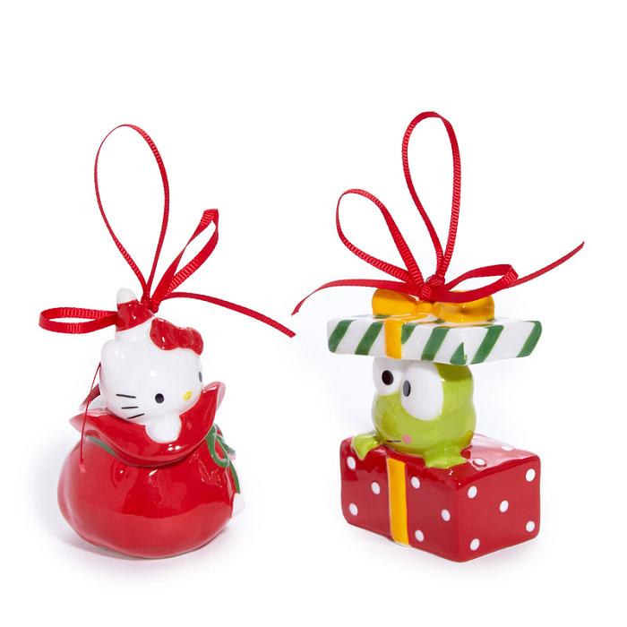 Hello Kitty Hello Kitty and Keroppi 2-pc Holiday Ceramic Ornament Set (Red) Rosii | RO_HK88443