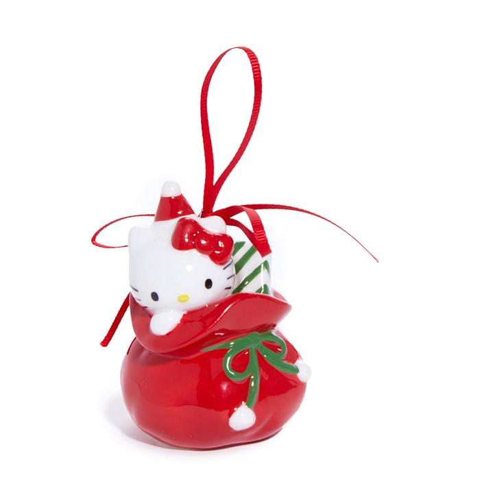 Hello Kitty Hello Kitty and Kuromi 2-pc Holiday Ceramic Ornament Set (Red) Rosii Verzi | RO_HK46259