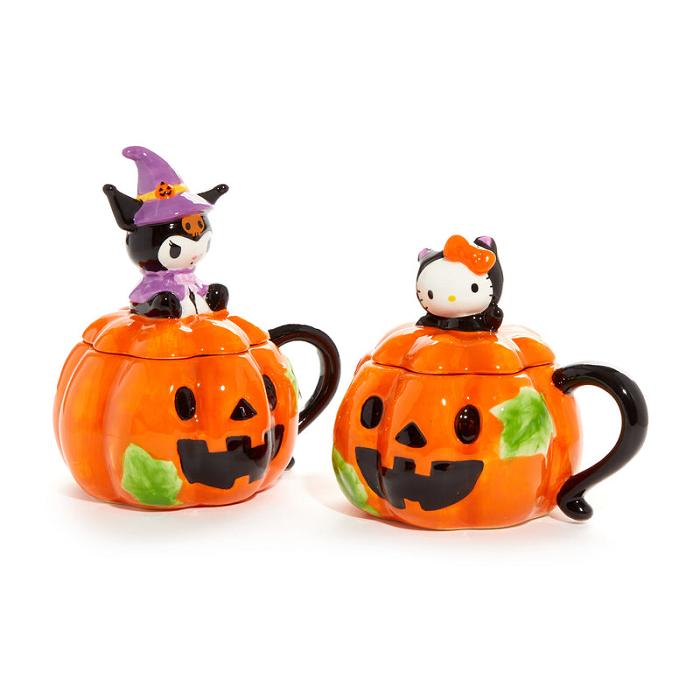 Hello Kitty Hello Kitty and Kuromi Pumpkin Ceramic Mugs Gift Set Portocalii | RO_HK40912