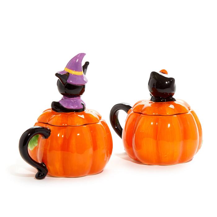 Hello Kitty Hello Kitty and Kuromi Pumpkin Ceramic Mugs Gift Set Portocalii | RO_HK27357