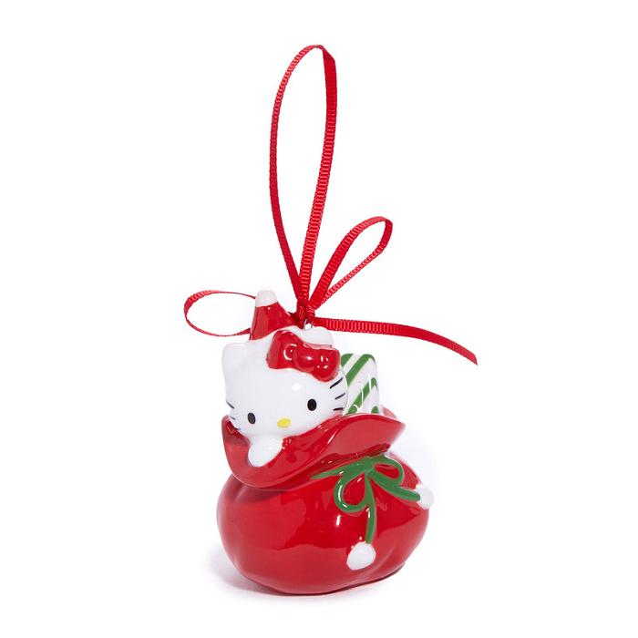 Hello Kitty Hello Kitty and My Melody 2-pc Holiday Ceramic Ornament Set (Red) Rosii Verzi | RO_HK30177