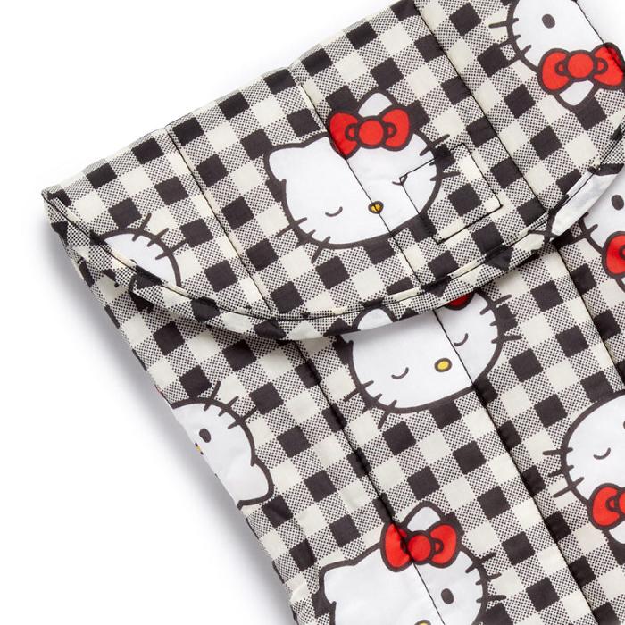 Hello Kitty Hello Kitty x Baggu 50th Anniversary Puffy Laptop Sleeve (Black Gingham) Negrii | RO_HK58177