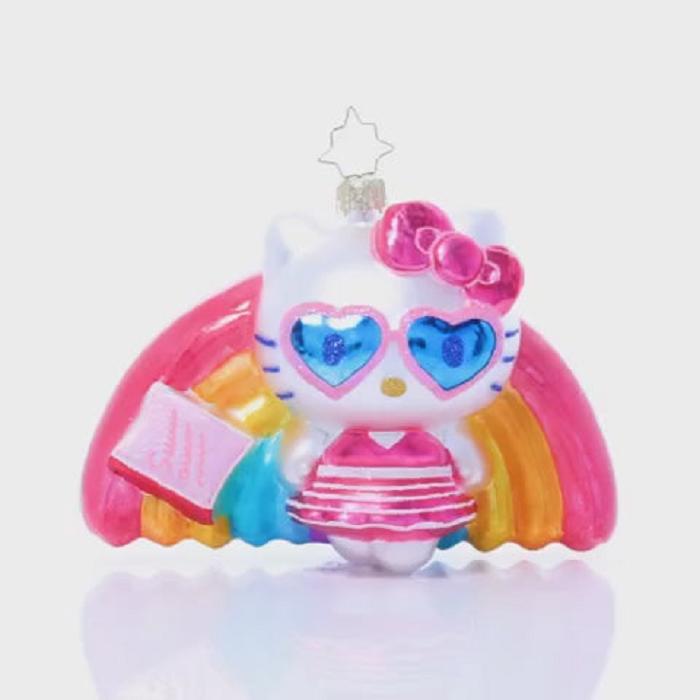 Hello Kitty Hello Kitty x Christopher Radko Handmade Glass Ornament (Pool Party) Colorati | RO_HK12245