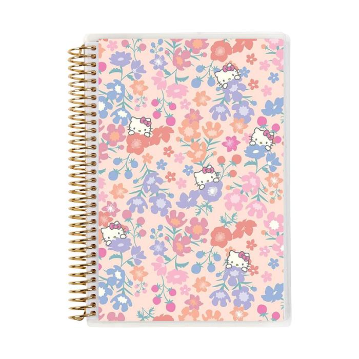 Hello Kitty Hello Kitty x Erin Condren Meadows A5 Coiled Notebook Roz Albastri | RO_HK81348