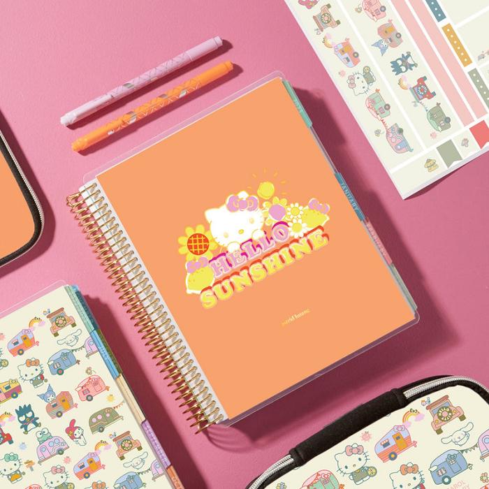 Hello Kitty Hello Kitty x Erin Condren Spiral Notebook (Hello Sunshine) Portocalii | RO_HK90891