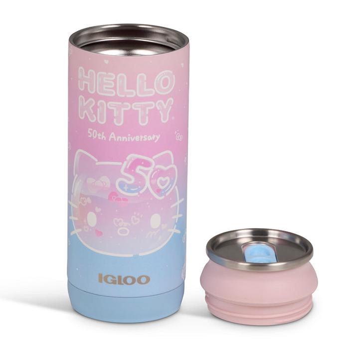 Hello Kitty Hello Kitty x Igloo 50th Anniversary 16oz Stainless Steel Can Albastri Roz | RO_HK14272