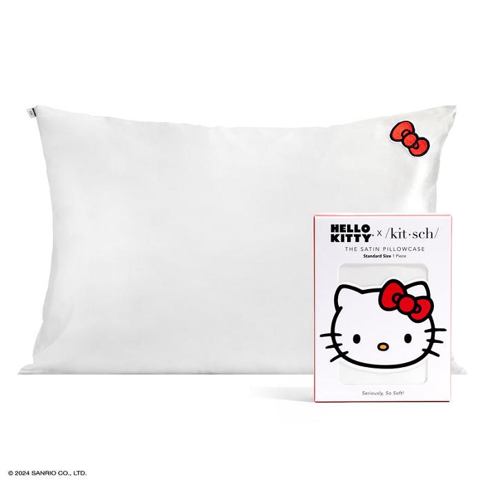 Hello Kitty Hello Kitty x Kitsch Bow Pillowcase (Solid Ivory) Albi | RO_HK67024