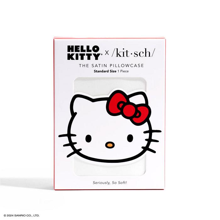 Hello Kitty Hello Kitty x Kitsch Bow Pillowcase (Solid Ivory) Albi | RO_HK67024