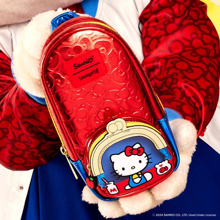 Hello Kitty Hello Kitty x Loungefly 50th Anniversary Classic Mini Backpack Pencil Case Rosii | RO_HK47221