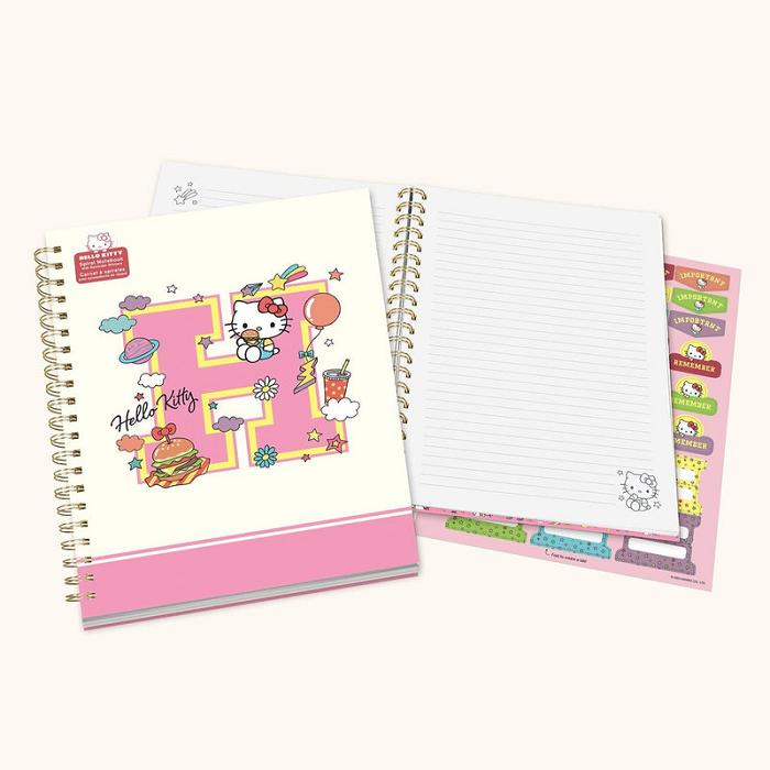 Hello Kitty Hello Kitty x Studio Oh! College Letters Extra-Large Spiral Notebook Roz | RO_HK31891