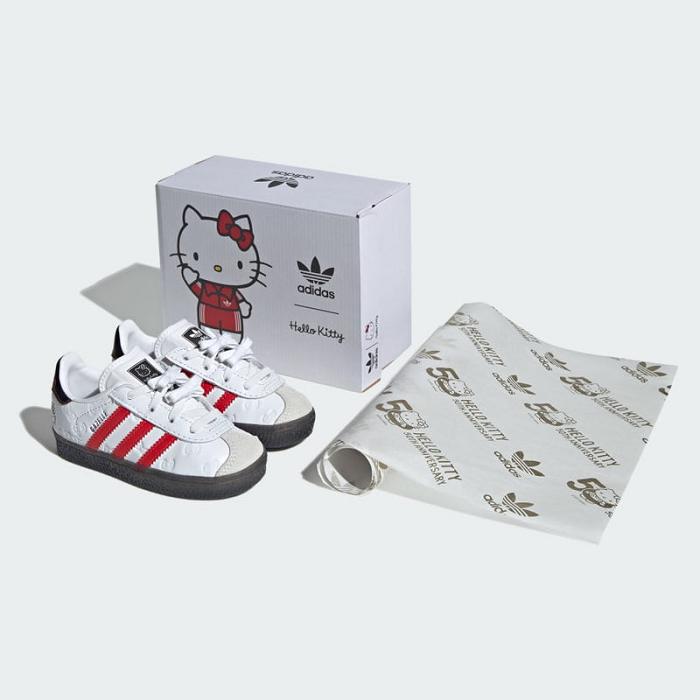 Hello Kitty Hello Kitty x adidas Gazelle Sneaker (Toddler) Rosii Negrii | RO_HK94309