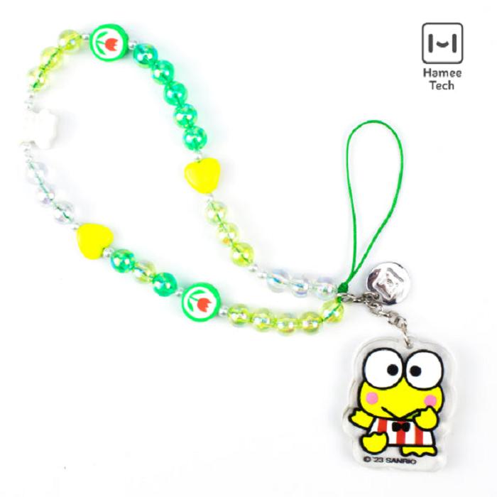 Hello Kitty Keroppi Beaded Charm Mobile Phone Wrist Strap Colorati | RO_HK16663