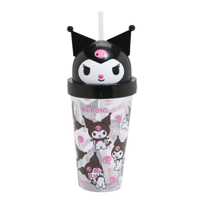 Hello Kitty Kuromi 3D Acrylic Travel Tumbler Negrii | RO_HK29607