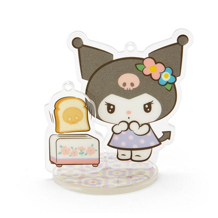 Hello Kitty Kuromi Acrylic Keychain and Stand (Retro Room Series) Gri | RO_HK39122