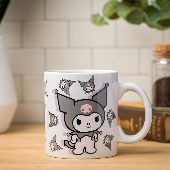 Hello Kitty Kuromi All-Over Print Ceramic Mug (Poses) Gri | RO_HK47199