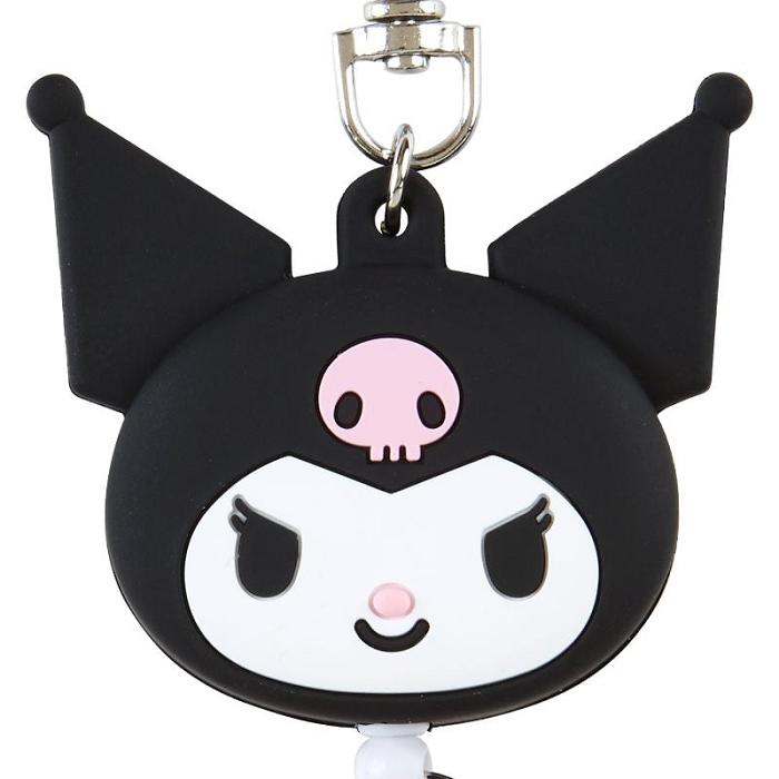 Hello Kitty Kuromi Bestie Face Badge Reel Violet Negrii | RO_HK57763