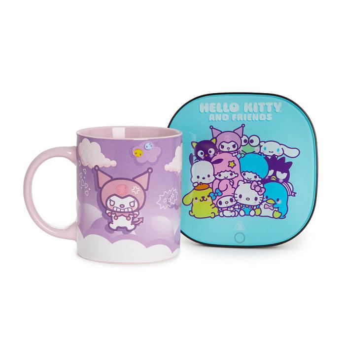 Hello Kitty Kuromi Coffee Mug Warmer Set Violet | RO_HK33537