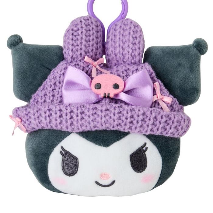 Hello Kitty Kuromi Cozy Cap Mascot Clip Pouch Violet Negrii | RO_HK18742