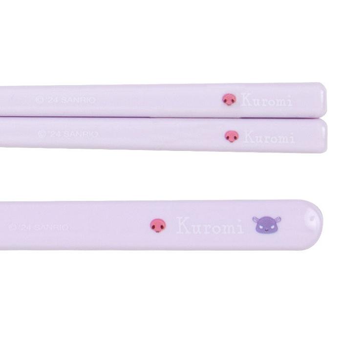 Hello Kitty Kuromi Everyday Chopsticks & Spoon Set Violet | RO_HK82304