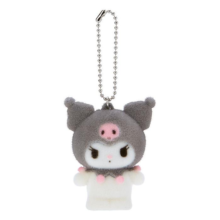 Hello Kitty Kuromi Flocked Keychain Mascot Gri | RO_HK87306