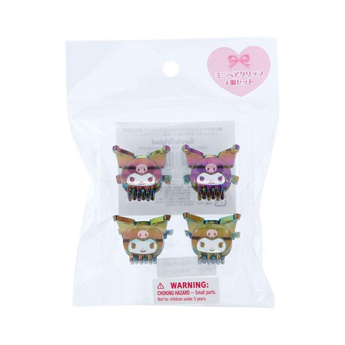 Hello Kitty Kuromi Iridescent Mini Hair Clips (Set of 4) Colorati | RO_HK54983