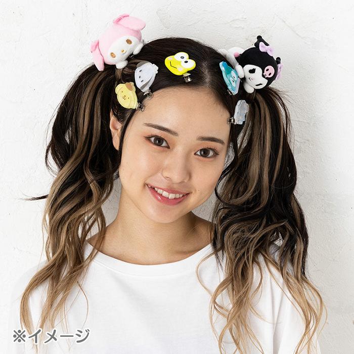 Hello Kitty Kuromi Plush Hair Clip Albi Negrii | RO_HK43834