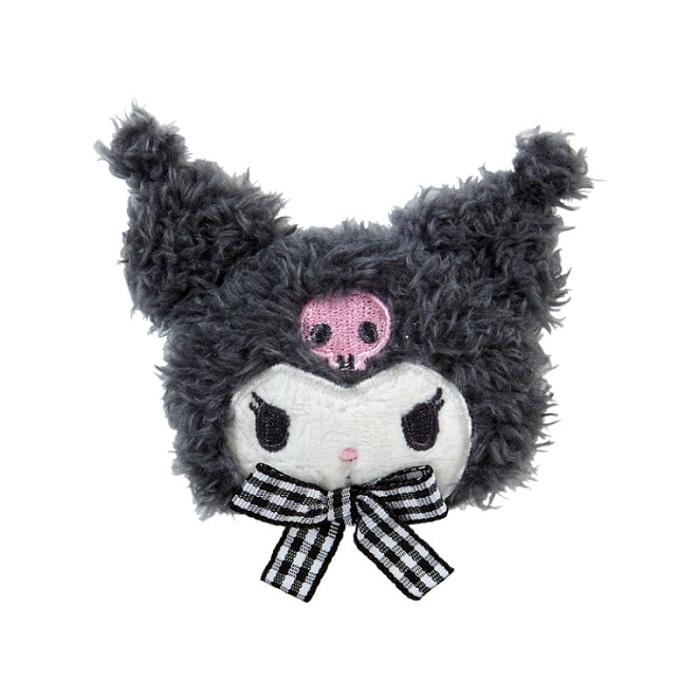 Hello Kitty Kuromi Plush Hair Clip (Gingham Bow) Negrii | RO_HK77829