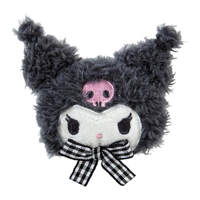 Hello Kitty Kuromi Plush Hair Clip (Gingham Bow) Negrii | RO_HK77829