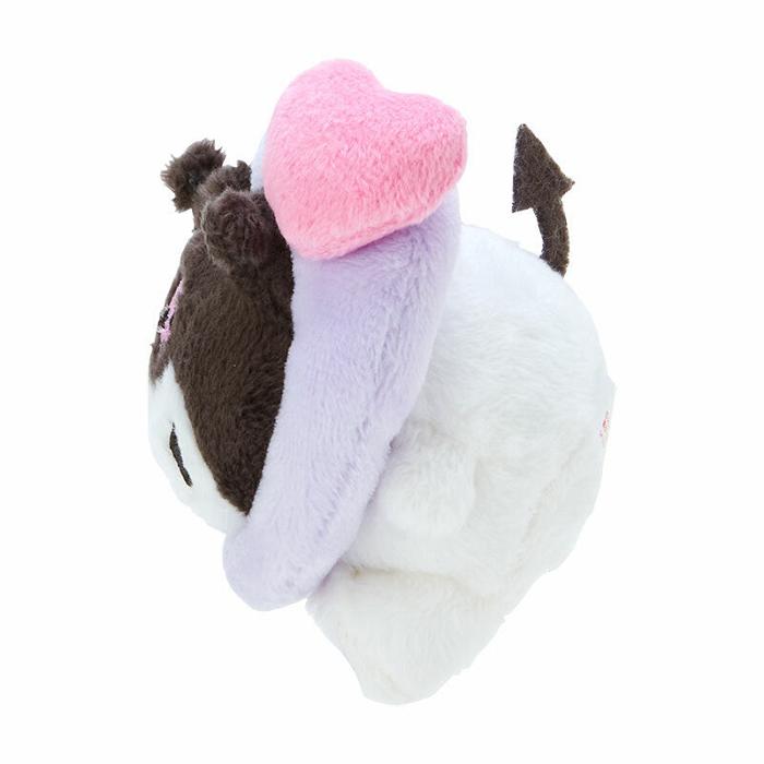 Hello Kitty Kuromi Plush Mascot Keychain (Big Heart Series) Violet | RO_HK59169