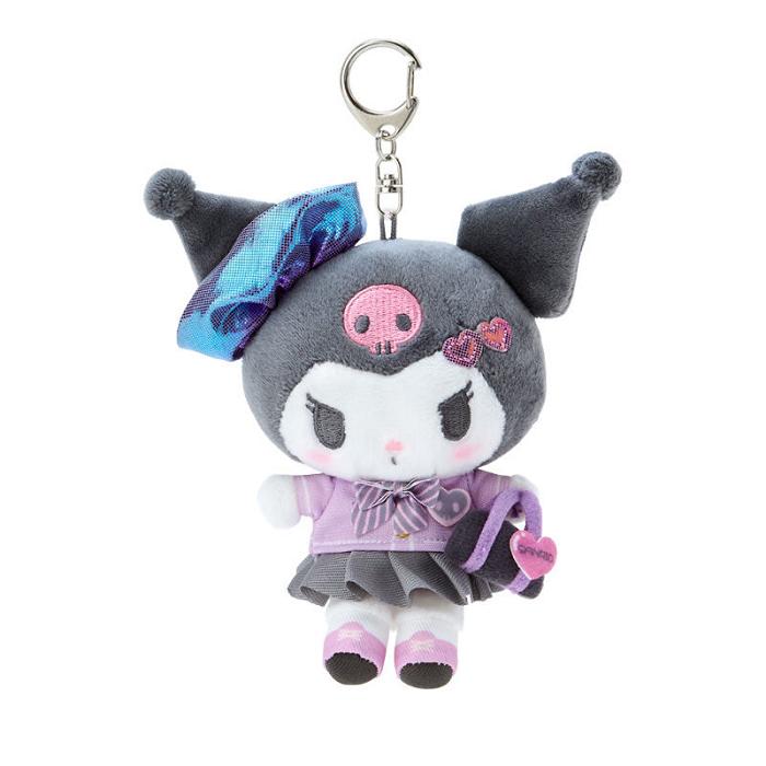 Hello Kitty Kuromi Plush Mascot Keychain (Sanrio Academy Series) Gri | RO_HK50717