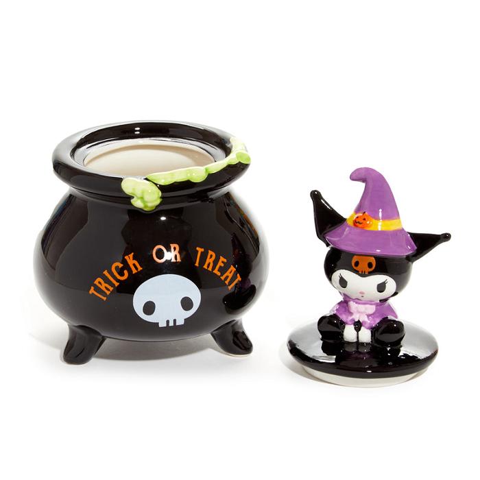 Hello Kitty Kuromi Witch Lidded Ceramic Candy Bowl Negrii | RO_HK35309