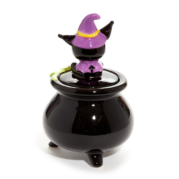 Hello Kitty Kuromi Witch Lidded Ceramic Candy Bowl Negrii | RO_HK35309