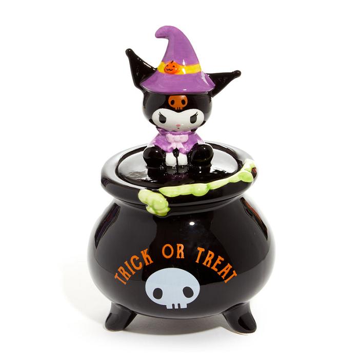 Hello Kitty Kuromi Witch Lidded Ceramic Candy Bowl Negrii | RO_HK35309