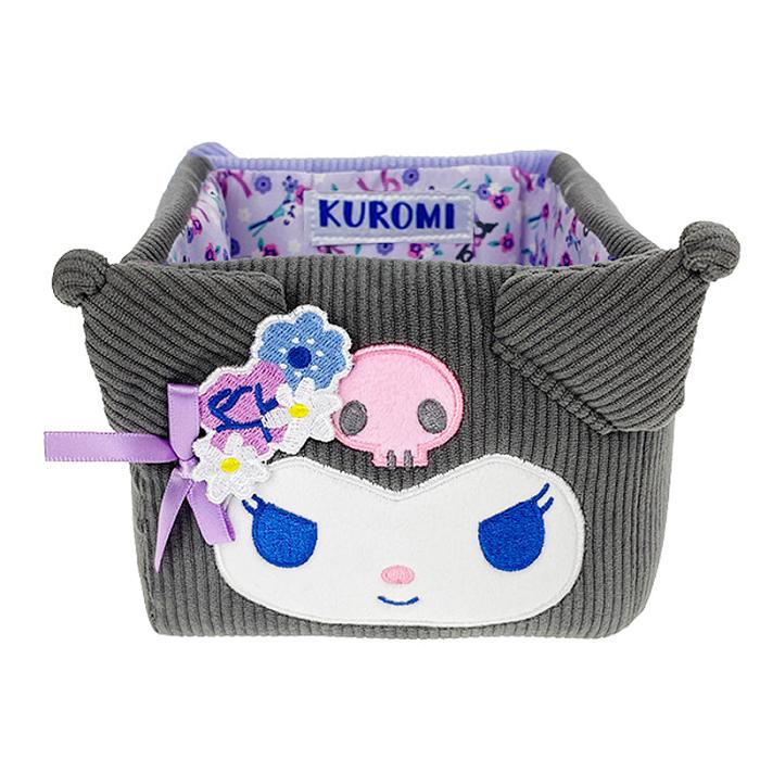 Hello Kitty Kuromi & Baku Mini Storage Bin (Charming Florals Series) Violet | RO_HK39062