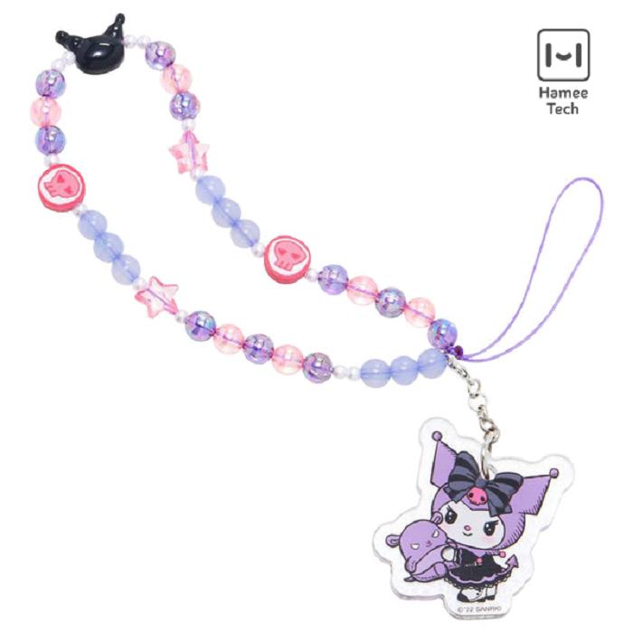 Hello Kitty Kuromi - Lolita Version Beaded Charm Mobile Phone Wrist Strap Violet | RO_HK89295