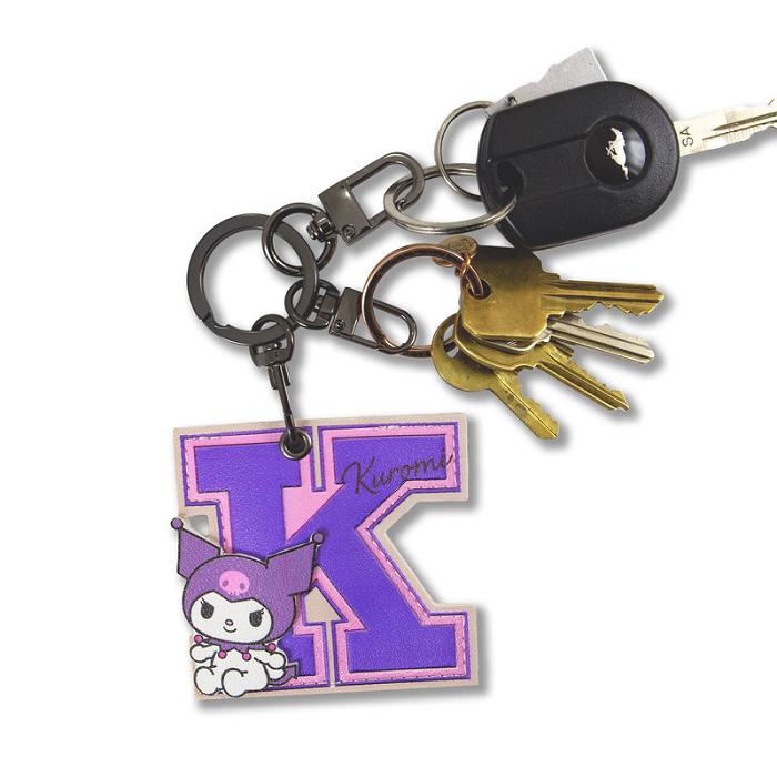 Hello Kitty Kuromi x Sonix College Letters AirTag Keychain Violet | RO_HK57505