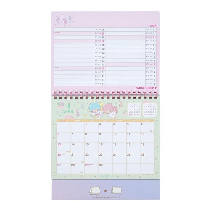 Hello Kitty LittleTwinStars 2025 Desk Calendar Roz | RO_HK96058