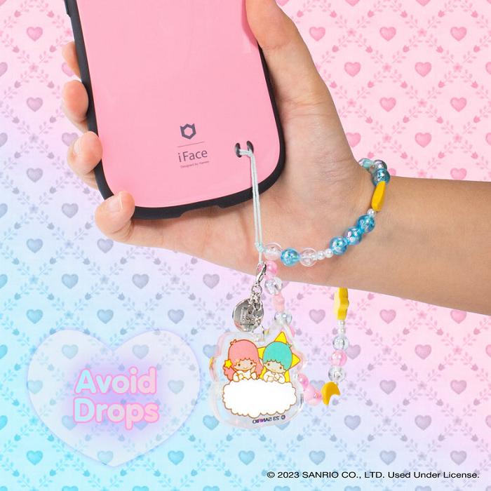 Hello Kitty LittleTwinStars Beaded Charm Mobile Phone Wrist Strap Albastri Roz | RO_HK14803