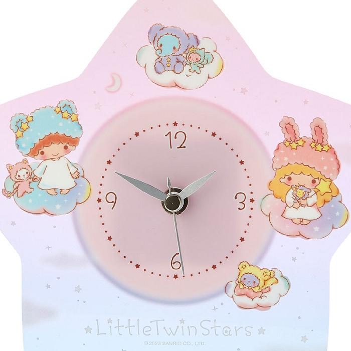 Hello Kitty LittleTwinStars Standing Clock (Fluffy Cloud Series) Roz Albastri | RO_HK16932