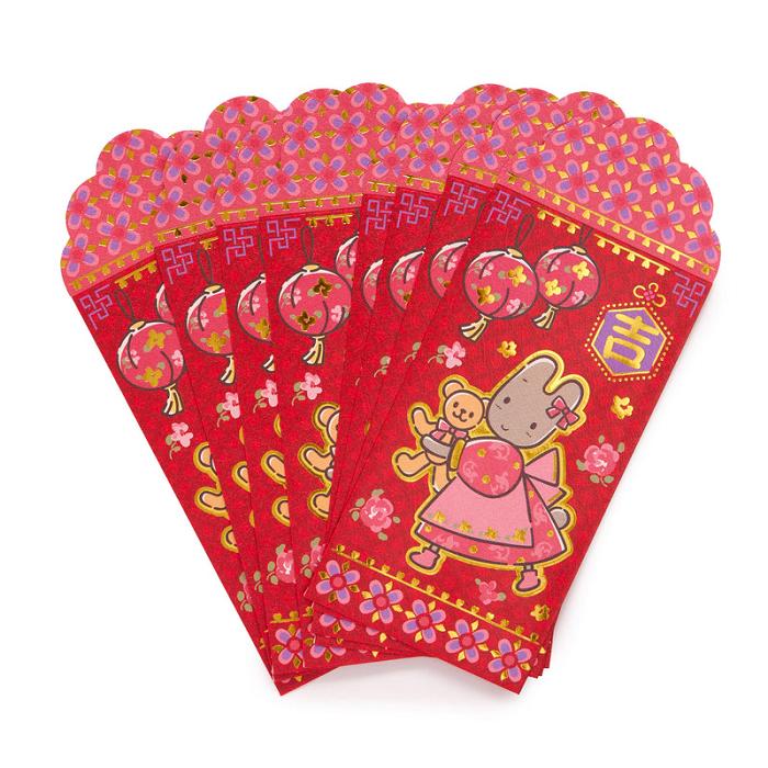 Hello Kitty Marron Cream 8-pc Vertical Enclosure Envelopes (Red) Rosii | RO_HK62156