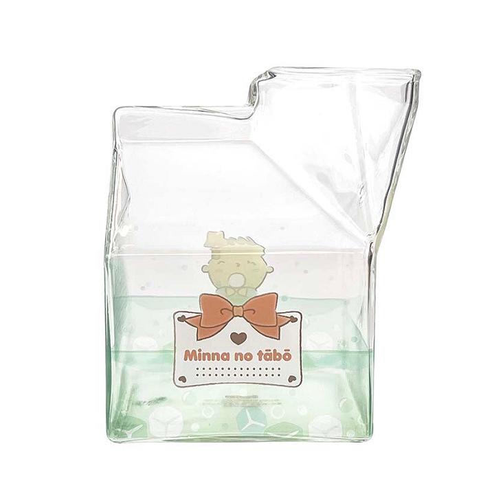 Hello Kitty Minna No Tabo Kawaii Glass Milk Carton Cup Verzi | RO_HK69050