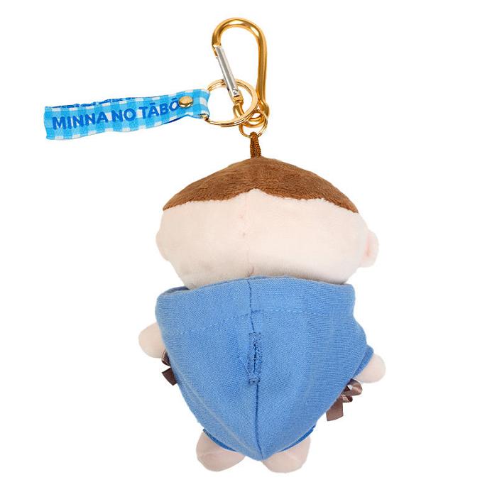 Hello Kitty Minna No Tabo Plush Mascot Keychain (Cozy Hoodie Series) Albastri | RO_HK12355