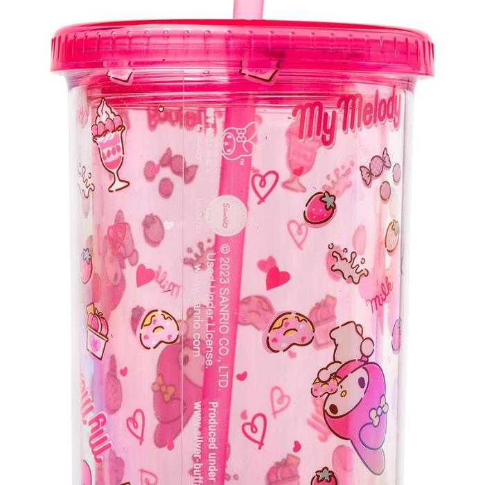 Hello Kitty My Melody 20oz Strawberry Travel Tumbler Roz | RO_HK74489