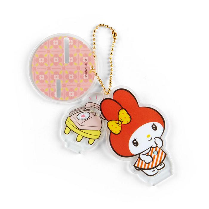 Hello Kitty My Melody Acrylic Keychain and Stand (Retro Room Series) Rosii | RO_HK56590