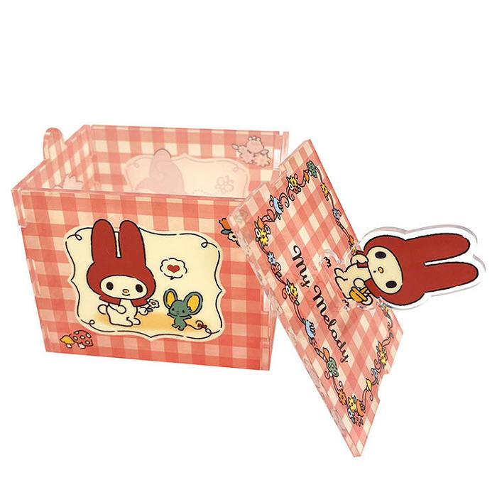 Hello Kitty My Melody Acrylic Storage Case (Red Classic Gingham Series) Portocalii | RO_HK22383