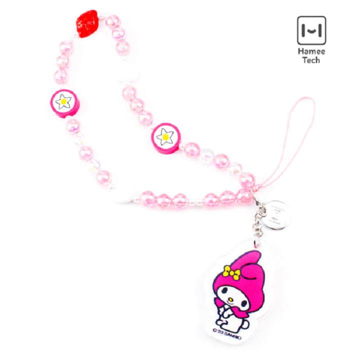 Hello Kitty My Melody Beaded Charm Mobile Phone Wrist Strap Roz | RO_HK48935